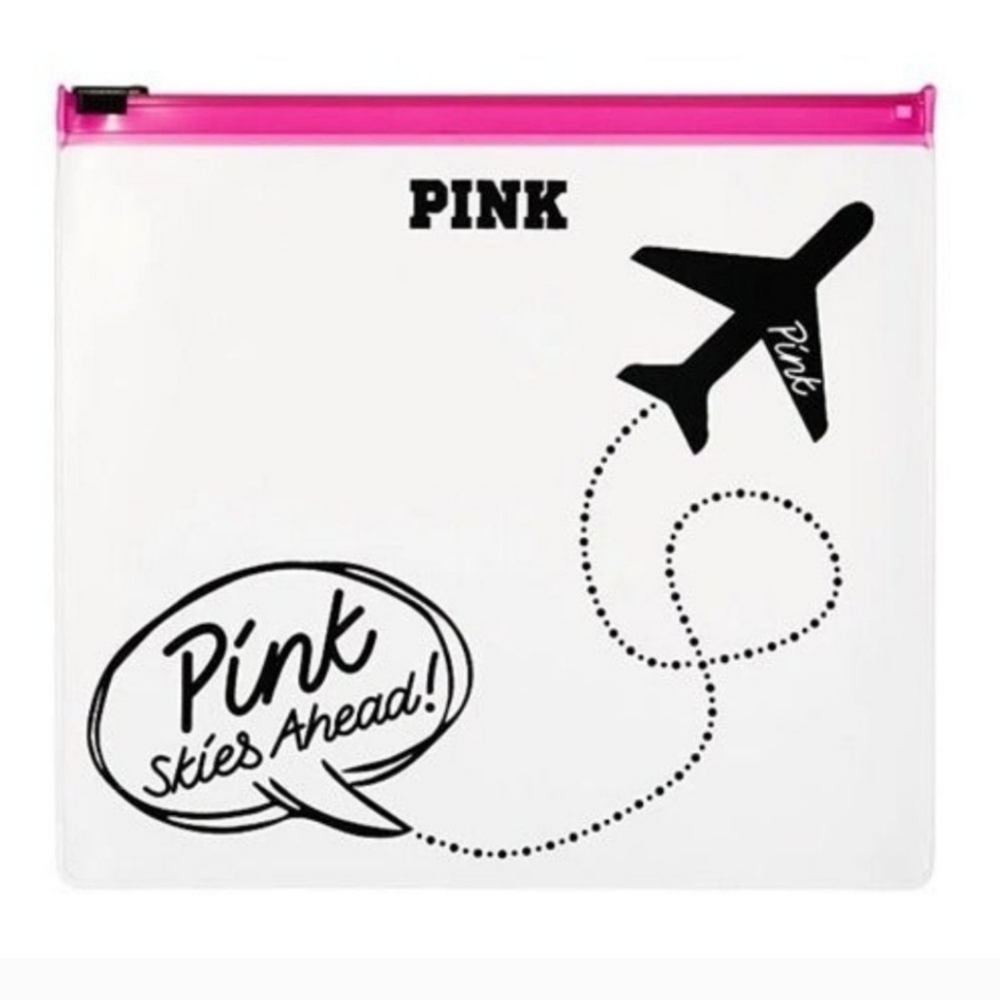 VS PINK SKIES CLEAR POUCH/CASE
